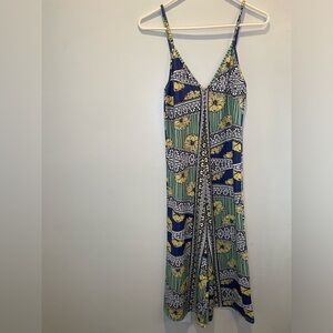 Missguided size medium boho capri jumpsuit spaghetti strap summer vacation